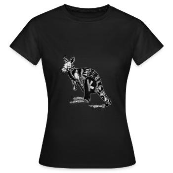 Kangourou Australie - T-shirt Femme - noir - Devant - AI Model Female 172 dark (172cm)