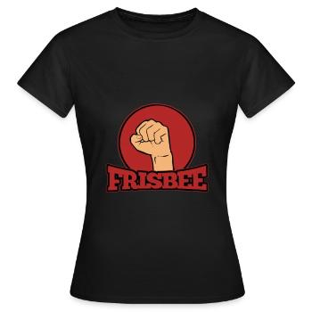 Frisbee - T-shirt Femme - noir - Devant - AI Model Female 172 dark (172cm)