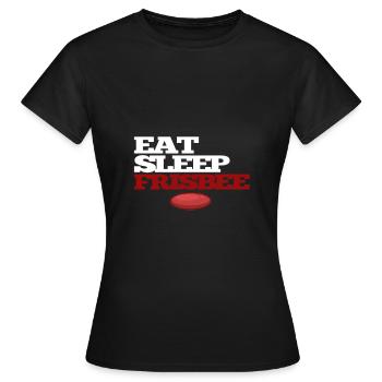 Frisbee - Women's T-Shirt - black - Front - AI Model Female 172 dark (172cm)