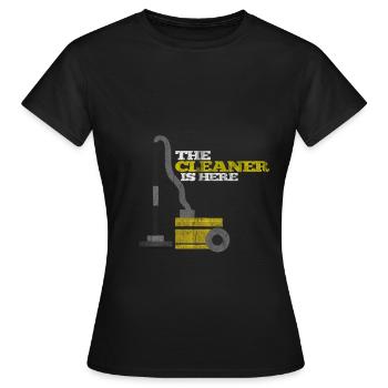 Concierge aspirateur - T-shirt Femme - noir - Devant - AI Model Female 172 dark (172cm)
