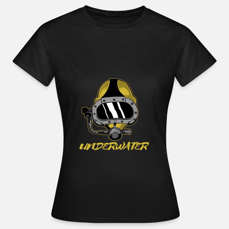 Diving mask oxygen bottle diving - Women's T-Shirt - black