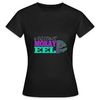 Murène anguille mal - T-shirt Femme - noir - Devant - AI Model Female 172 dark (172cm)