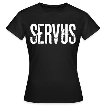Servus Moin Bonjour Bienvenue Cadeau amusant amusant - T-shirt Femme - noir - Devant - AI Model Female 172 dark (172cm)
