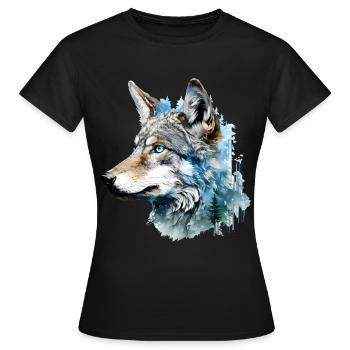 Coyote - Frauen T-Shirt - Schwarz - Vorne - AI Model Female 172 dark (172cm)