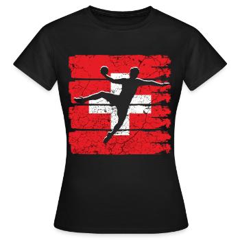 Switzerland National Handball Team - Women's T-Shirt - black - Front - AI Model Female 172 dark (172cm)