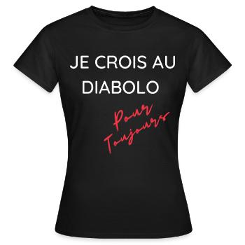 Cadeau humour diabolo cirque passion drôle - T-shirt Femme - noir - Devant - AI Model Female 172 dark (172cm)