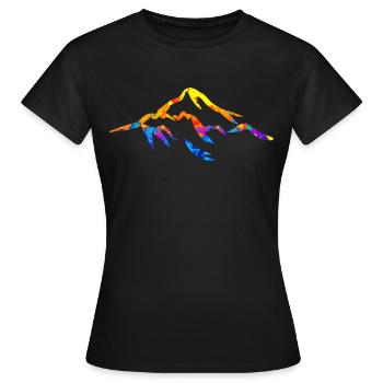 Montagne Montagne Alpes Cadeau - T-shirt Femme - noir - Devant - AI Model Female 172 dark (172cm)