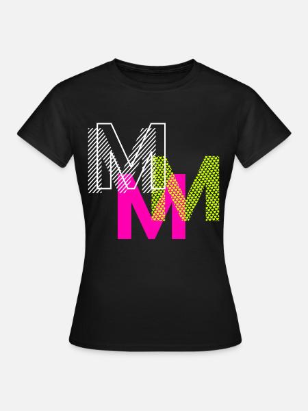 M Buchstabe - Frauen T-Shirt - Schwarz