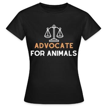 Défenseur des animaux - T-shirt Femme - noir - Devant - AI Model Female 172 dark (172cm)
