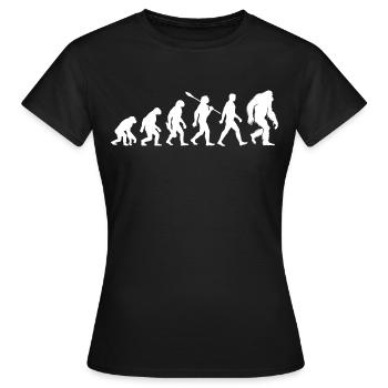 Evolution - Bigfoot - Yéti - T-shirt Femme - noir - Devant - AI Model Female 172 dark (172cm)
