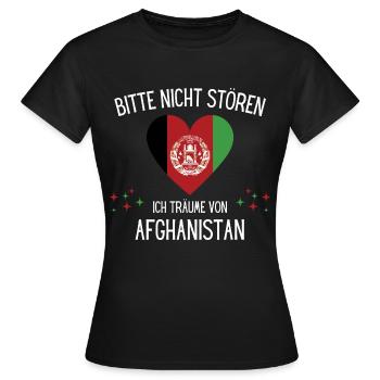 Bitte Nicht Stören Ich Träume Von Afghanistan - Frauen T-Shirt - Schwarz - Vorne - AI Model Female 172 dark (172cm)