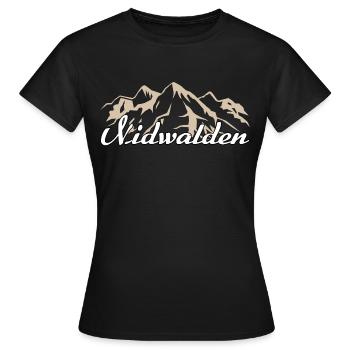 Nidwald Suisse Accueil Canton Cadeau - T-shirt Femme - noir - Devant - AI Model Female 172 dark (172cm)