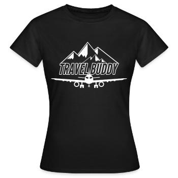 Travel Buddy - Women's T-Shirt - black - Front - AI Model Female 172 dark (172cm)