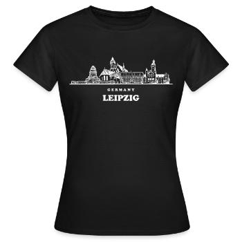 Leipzig RDA Est Ostalgie Allemagne de l’Est Cadeau - T-shirt Femme - noir - Devant - AI Model Female 172 dark (172cm)