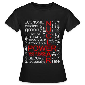 L’énergie nucléaire, oui s’il vous plaît, l’énergie nucléaire - T-shirt Femme - noir - Devant - AI Model Female 172 dark (172cm)