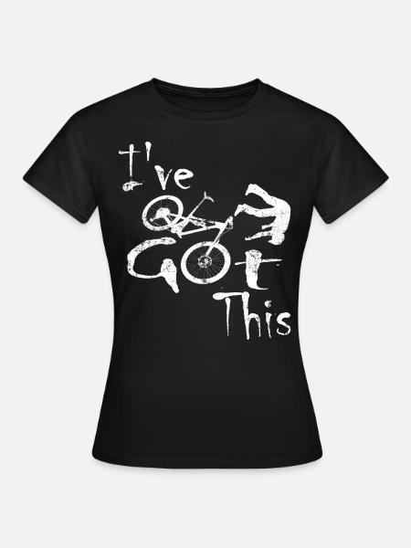MTB Crash I've Got this Falling Downhill Retro - T-shirt Femme - noir