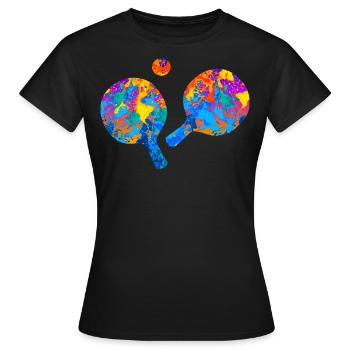 Table tennis table tennis bat Table tennis player - Women's T-Shirt - black - Front - AI Model Female 172 dark (172cm)