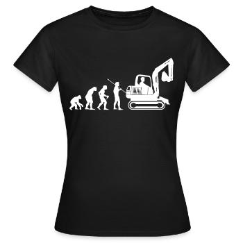 Bagger - Frauen T-Shirt - Schwarz - Vorne - AI Model Female 172 dark (172cm)