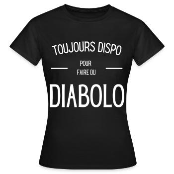 Cadeau humour diabolo cirque passion drôle - T-shirt Femme - noir - Devant - AI Model Female 172 dark (172cm)