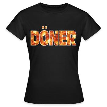 Kebab - T-shirt Femme - noir - Devant - AI Model Female 172 dark (172cm)