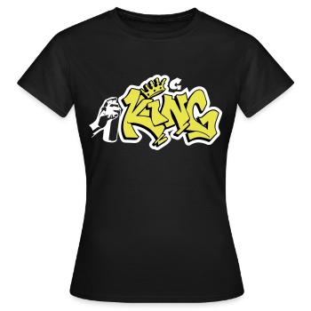 King graffiti - Women's T-Shirt - black - Front - AI Model Female 172 dark (172cm)