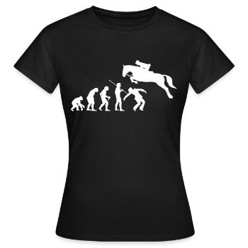 Springreiten - Frauen T-Shirt - Schwarz - Vorne - AI Model Female 172 dark (172cm)
