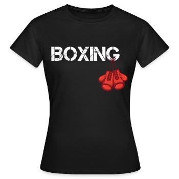 Boxe - gants de boxe de boxe - T-shirt Femme - noir - Devant - AI Model Female 172 dark (172cm)