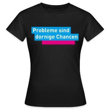 FDP JuLIs Junge Liberale Liberal Neoliberal Spruch - Frauen T-Shirt - Schwarz - Vorne - AI Model Female 172 dark (172cm)