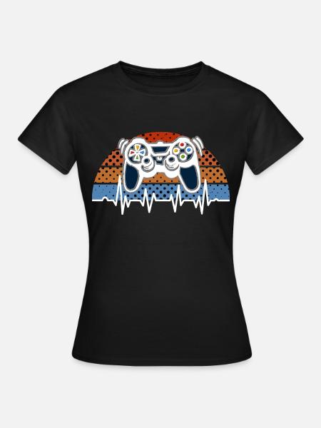 Console de Jeux Gamer Battement de Coeur - T-shirt Femme - noir