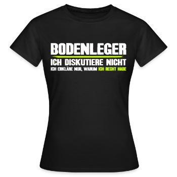 Floor Layer Funny Parquet Layer Tile Layer - Women's T-Shirt - black - Front - AI Model Female 172 dark (172cm)