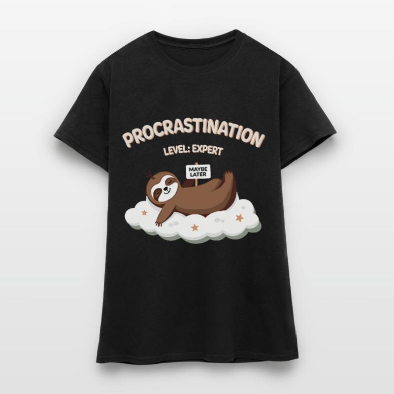 Niveau de procrastination Conception experte T-shirt Femme