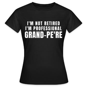 Grand-pere. grand-pere gift - Women's T-Shirt - black - Front - AI Model Female 172 dark (172cm)