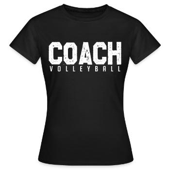 Volleyball coach. Volleyball coach. coach. - Women's T-Shirt - black - Front - AI Model Female 172 dark (172cm)