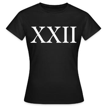 XXII - Women's T-Shirt - black - Front - AI Model Female 172 dark (172cm)