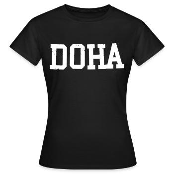 Doha Qatar - T-shirt Femme - noir - Devant - AI Model Female 172 dark (172cm)