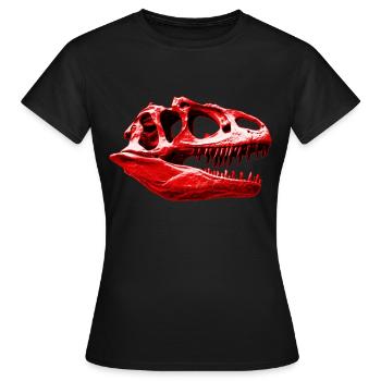 Dino Skull - Women's T-Shirt - black - Front - AI Model Female 172 dark (172cm)