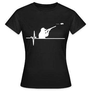Herzschlag-Plateau-Schießen - Frauen T-Shirt - Schwarz - Vorne - AI Model Female 172 dark (172cm)