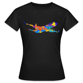 Airplane Airplane Gift - Women's T-Shirt - black - Front - AI Model Female 172 dark (172cm)