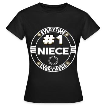 Nièce numéro un - le meilleur t-shirt nièce - T-shirt Femme - noir - Devant - AI Model Female 172 dark (172cm)