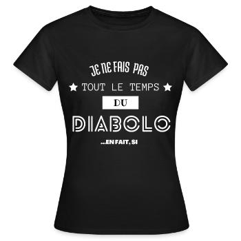 Cadeau humour diabolo cirque passion drôle - T-shirt Femme - noir - Devant - AI Model Female 172 dark (172cm)