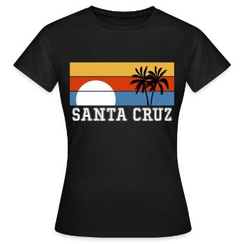 Santa Cruz - Frauen T-Shirt - Schwarz - Vorne - AI Model Female 172 dark (172cm)