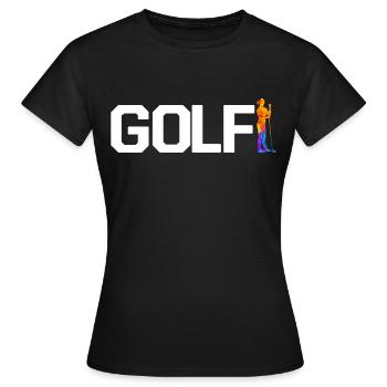 Golf Golfeur Cadeau Golf Club de golf - T-shirt Femme - noir - Devant - AI Model Female 172 dark (172cm)
