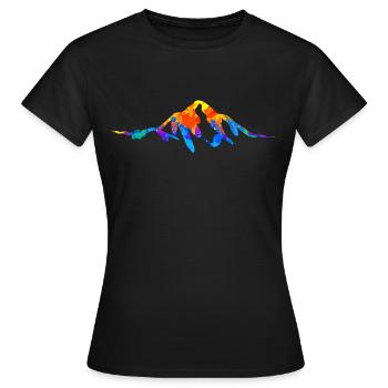 Berg Berge Alpen Geschenk - Frauen T-Shirt - Schwarz - Vorne - AI Model Female 172 dark (172cm)