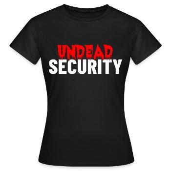 Halloween Undead Security - Frauen T-Shirt - Schwarz - Vorne - AI Model Female 172 dark (172cm)