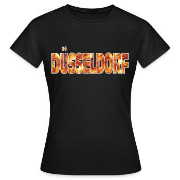 Dusseldorf - T-shirt Femme - noir - Devant - AI Model Female 172 dark (172cm)