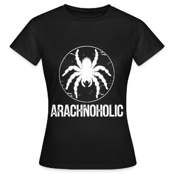 Arachnoholic große haarige Vogelspinne Silhouette - Frauen T-Shirt - Schwarz - Vorne - AI Model Female 172 dark (172cm)