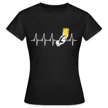 Carton jaune - T-shirt Femme - noir - Devant - AI Model Female 172 dark (172cm)