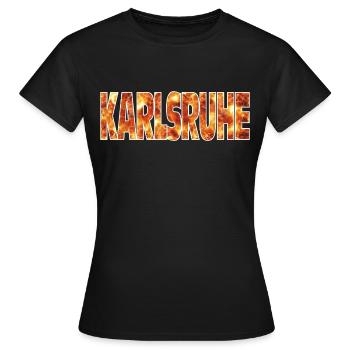 Karlsruhe - T-shirt Femme - noir - Devant - AI Model Female 172 dark (172cm)