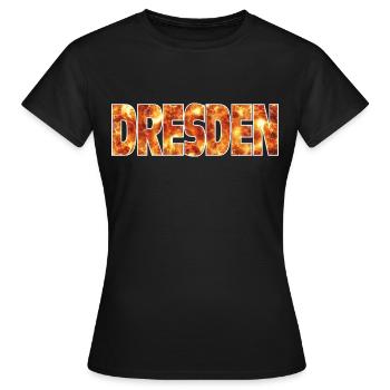 Dresde - T-shirt Femme - noir - Devant - AI Model Female 172 dark (172cm)