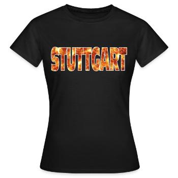Stuttgart - T-shirt Femme - noir - Devant - AI Model Female 172 dark (172cm)